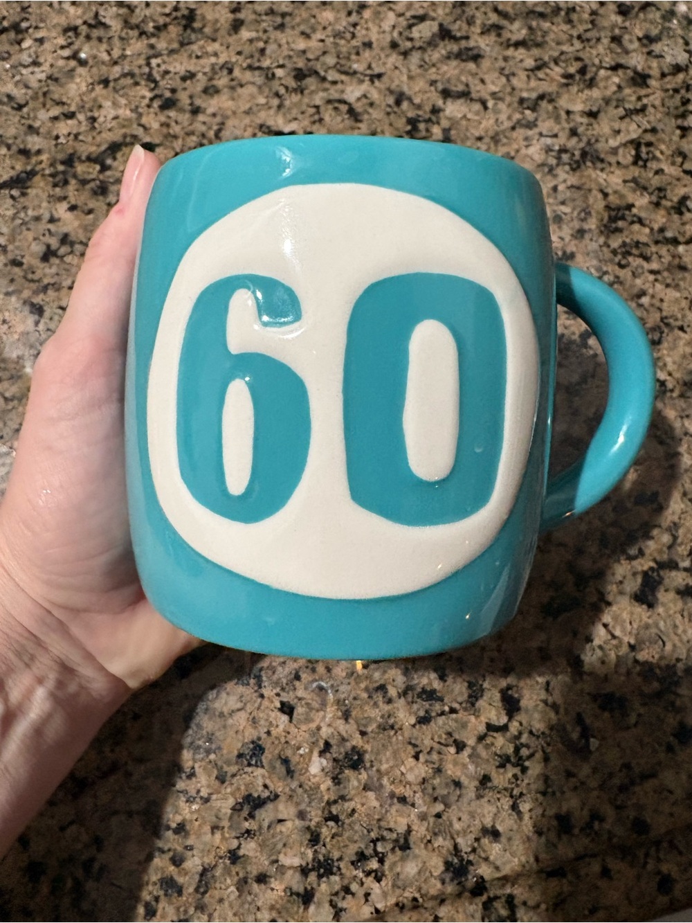 Hallmark 60 I'm not old. I'm EPIC 16 oz Textured Turquoise Blue Coffee Tea Mug,